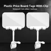 Plastic Merchandise Sign tag Clip With Erasable Board Rotatable Pop Clip-on Holder Stand Price Display Holders Tag