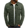 Mens Jackets Coats 6 Colors Jean Jacket Pocket Buttons Men Denim Plus Size Solid Turn-Down Collar Men's