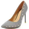 Kleiderschuhe Karin Plus Size 31-46 Marke Ladies Party ol Hochzeit sexy Pumps Mode Rivet Frauen dünne High Heels Frau