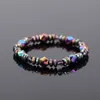 Magnetique AB Couleur Hematite Pierres Precieuses Hommes Bracelet Bracelet Perle Personnist