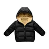 Fashion Fleece Winter Parkas Kids Jackets For Girls Boys Warm Thick Velvet Children's Coat Baby Outerwear Infant Overcoat