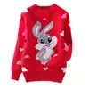 winter Girls Sweater Keep warm clothing Cotton children's O-neck pullover knitting Kids clothes 211201