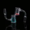 Smoking Accessories HORNET quartz carb cap banger 14mm dabber Hookah transparent glass 90° double layer color sandstone bong