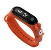 Nyaste Vattentät Klocka Multicolor Gummi LED Display Cartoon Rabbit Heart Sports Casual Fashion Gril Boy Bracelet Pekskärm Armbandsur