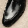 Noir marron en cuir véritable hommes chaussures habillées fête d'affaires costume de mariage marque Brogue bout pointu Oxford chaussures pour hommes