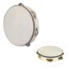 Bęben 6 cali Tambourine Bell Hand Trzymanie Tambourine Birch Metal Jingles Kids School Muzyka