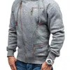 Hip Hop Mit Kapuze Sweatshirt Männer Herbst Zipper Hoodied Mens Casual Solide Marke Streetwear Mode Baumwolle Sportswear Mäntel Männer 210728