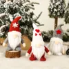 Christmas Gnomes Ornament Plush Santa Elfy Lalki Szwedzki Tomte Figurki Xmas Decor Urodziny Walentynki Prezenty XBJK2111