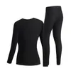 Yoga Outfit Heating Underwear Set Heated Long Johns With Fleece Lined For Winter Warming Soft Base Layer Thermals Suit Men And Women