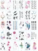 30 pièces / Set dessin animé titoo autocollant de tatouage de couleur dessin de couleur fille mignon enfants tatoo pour femmes hommes décalque