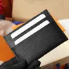 2021 Classic Designers Card Holder Mini portefeuille en cuir de toile originale de qualité supérieure en cuir véritable hommes et femmes portefeuilles noirs pince à billets d'affaires avec boîte M69171