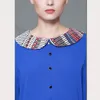 Etnik Kıyafet Müslüman Elbise Moda Kadınlar Cobre Mavi Baskı Dubai Orta Doğu Abaya Türkiye Uzun Donsignnet