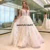 Vestido de casamento do laço do vintage uma linha 2021 mangas compridas princesa igreja jardim nupcial vestidos robe mariage tamanho personalizado