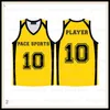 Costume Basketball Jerseys Mens Juvenil Mulheres Amarelo Preto Branco 0172
