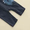 Citgeett Autumn Baby Boys Suit Stripe Long Sleeve T-shirt och dinosaurie Jarretel Pants Clothing Set J220711