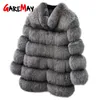 Plus Taille Vêtements d'extérieur d'hiver Furry Faux Manteau Femmes Col Haut À Manches Longues Fausse Veste Gilet Casual 210428