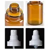 Luxury Amber PET Plastic Spray Bottle Lotion Pump Bottles Cosmetic Jar with White lids (BPA Free) for Aromatherapy Serum Cream