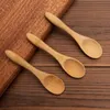 9*2.1cm Handmade Natural Bamboo Soup Ice Cream Small Spoons For Wedding Party Home Kitchen Dining Bar