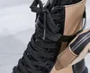 Stivali da donna con cinturino tascabile con stile di personalità brillante stile grosso in pizzo caviglia per le donne Autumn Round Toe Combat Black White Platform