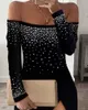 Elegant Dress Women Fall 2021 New Fashion Sexy Nightclub Off Shoulder Slit a Line Long Dress Y1006