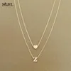 Pendant Necklaces 2021 A-Z Alphabet Necklace Tiny Heart Initial For Women Girls Kids Personalize Jewelry 26 Letter Collier