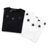 Summer Street Hip Hop Men's T-shirt European and American Classic Trend Pentagonal Star Short Sleeve T-shirt Loose and Versatile Lovers' Wear