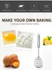 Mini Whisk Egg Beater Mixer Shaker Tools Stainless Steel Push Hands Whisks Stirrer Hand Eggs Beaters Home Kitchen Tool