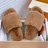 2021 Designer Slippers print Comfort Mule sandals Women Paseo Flat fashion luxury furry casual shoes wool Slide TPU Outdoor slipper Designers Slides