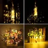 Solar Powered Wine Fles Lights 10 20 LED Cork Cork String Light Fairy Lamp voor Party Bruiloft Kerstdecoratie