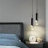 Lâmpadas pendentes Luzes LED nórdicas Lâmpada longa cozinha de cozinha