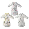 Bebê Saco de dormir com mangas compridas destacáveis ​​outono inverno quente macio Sleepwear Sleepwear criança infantil Sleepsack 211023