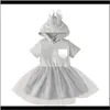 Kläder Baby, Kids MaternityToddler Baby Kortärmad Påsk Öron Hoodie Tulle Princess Dress Tjejer Klänningar Drop Leverans 2021 OE1mm