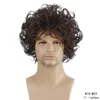 11 inches herrarnas syntetiska peruk mix färg pelucas perruques de cheveux funains simulering mänskliga remy hår peruker wig-m29