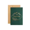 Greeting Cards 4pcs/lot Gold Printed Green And White With Envelop European Style Flower Thank You Business Invitations