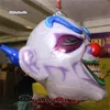 Personalized Lighting Inflatable Clown Head Balloon 2m/3m Air Blown Demon Mask Replica With RGB Light For Halloween Decoration