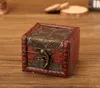 Gift Wrap Europese Stijl Sieraden Treasure Chest Case Manual Wood Box Opbergdozen Retro Bloem Ketting Houder Party Gift SN6213