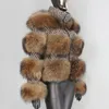 Feminina feminina feminina faux cxfs 2022 jaqueta de inverno mulheres casaco real parka raccoon lã weave tecido stand colar lojas de roupa quente