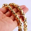 458mm 316L Stainless Steel Silver ColorGoldBlackRose Gold Byzantine Chain Mens Women NecklaceBracelet1321601