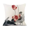 Almofada/travesseiro decorativo estilo clássico chinês Back Cushion Pintura de tinta