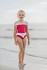 Giyim Setleri Aile Eşleştirme Tek Parça Takım Elbise Yürümeye Başlayan Bebek Bebek Kız Karpuz Mayo Prenses Elbiseler Mayo Yüzme Bikini