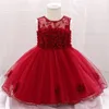 Toddler Baby Girl Infant Princess Lace Tutu Dress Wedding Kids Party Vestidos per 1 anno Birthday Wear 210508