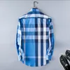 Camisas casuais casuais homens listrado camisa xadrez de manga comprida Spring Outono Ásia Tamanho S M L XL XXL XXXL 4XL # 157