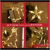 Décorations Fête Fête Fournitures Jardin Drop Livraison 2021 Noël LED 3Dot5M Rideau Garland Star Bells Décor pour la maison 220V Fairy Ligh