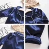 1-4Y Children Baby Boys Girls Pajamas Set Autumn Spring Solid Silk Cloth Long Sleeve Sleepwear Kids Nightwear Tracksuit 211130