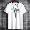 RUELK Summer T-Shirt Casual Fashion Men's Short-Sleeved Letter Printing Round Neck Straight S-6XL 210716