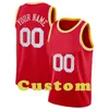 Mens Custom DIY Design personalizzato magliette da basket squadra girocollo divise sportive da uomo che cuciono e stampano qualsiasi nome e numero Strisce di cucitura 50