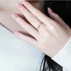 Fashion Women Ring Jewelry Heart Shape Blue Zircon Gemstone Finger Rings for Wedding Engagement Party Gift Ornaments