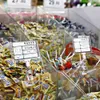 Прозрачные пластиковые продукты супермаркета цена и название подписывает подписи метки держатель бумаги держатель с двойной стороной поп-клип