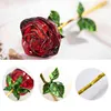 HD Kristall rote Rose Blumenfiguren Handwerk Geburtstag Valentinstag Gefälligkeiten Weihnachtsgeschenke Hochzeit Zuhause Tischdekoration Ornament 211108