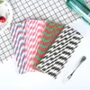 Drinking Straw Biodegradable Disposable Paper Straws Environmental Colorful Wedding Kid Birthday Party Decoration Supply Bar Tool RH09310